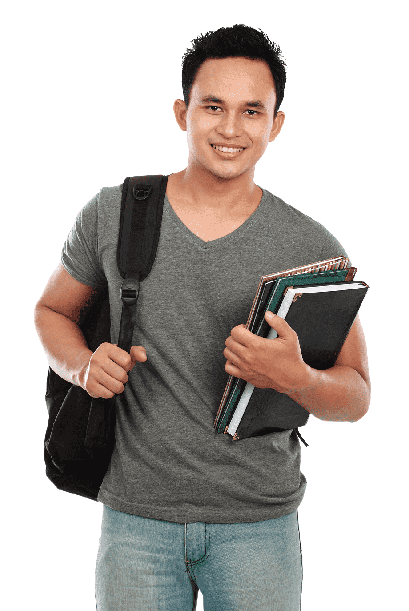 boy with book hostel